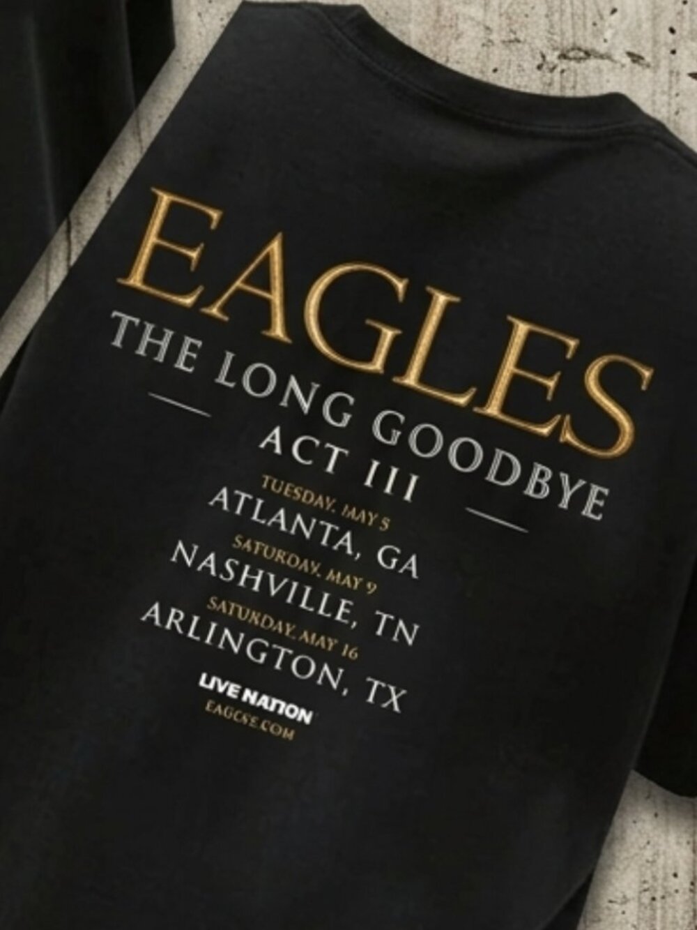 Eagles The Long Goodbye Tour Tee Vintage Rock Band Shirt Y2K Black - Picture 3 of 3